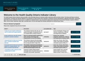 Indicatorlibrary.hqontario.ca thumbnail