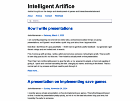 Intelligent-artifice.com thumbnail