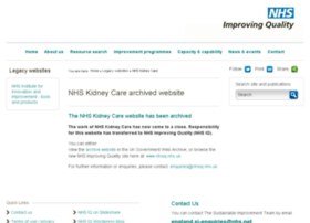Kidneycare.nhs.uk thumbnail