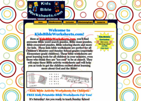 Kidsbibleworksheets.com thumbnail