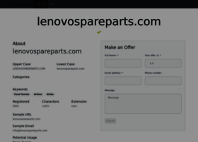 Lenovospareparts.com thumbnail