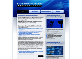 Licenseplatesrecognition.com thumbnail