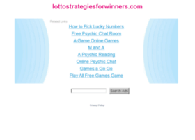 Lottostrategiesforwinners.com thumbnail
