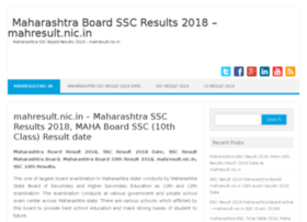 Maharashtrasscresults-nic.in thumbnail