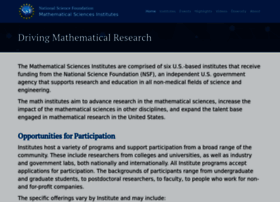 Mathinstitutes.org thumbnail