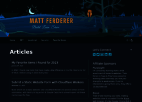 Mattferderer.com thumbnail