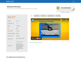 Maxthon-browser.fileplanet.com thumbnail