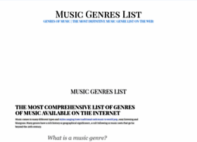 Musicgenreslist.com thumbnail