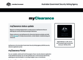 Myclearance.gov.au thumbnail