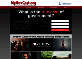 Mygovcost.org thumbnail