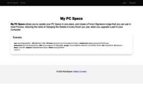 Mypcspecs.io thumbnail Mypcspecs.io thumbnail
