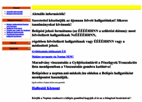 Neptun.uni-miskolc.hu thumbnail