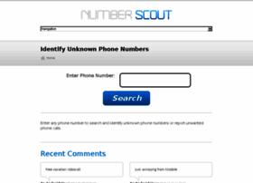 Numberscout.com thumbnail