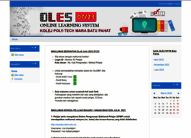 Oles Bp Kptm Edu My At Wi Online Learning System Oles Kolej Poly Tech Mara Batu Pahat