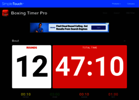 onlineboxingtimer.com at WI. Bout - Boxing Timer SimpleTouch