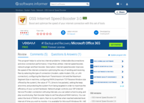 Oss-internet-speed-booster.software.informer.com thumbnail