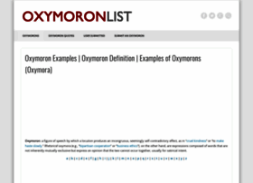 Oxymoronlist.net thumbnail
