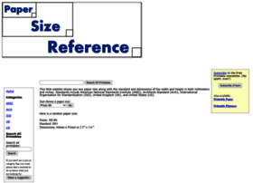 Papersizereference.com thumbnail