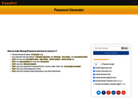 Passwordgenerator.zippyout.com thumbnail
