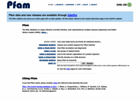 Pfam.xfam.org thumbnail