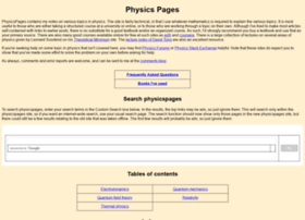 Physicspages.com thumbnail