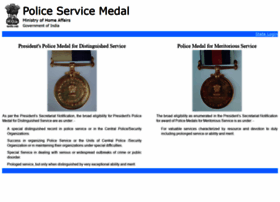 Policeservicemedals.gov.in thumbnail