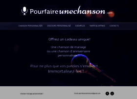 Pourfaireunechanson Com At Wi Chanson Personnalisee Www Pourfaireunechanson Com