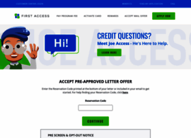 Preapprovedaccess Com At Wi Pre Approval Lookup First Access Card