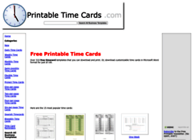 Printabletimecards.com thumbnail