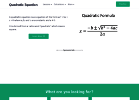 Quadraticequation.org thumbnail