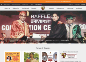 Rafflesuniversity.edu.in thumbnail