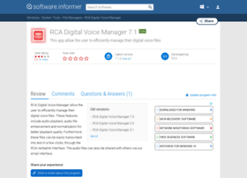 Rca-digital-voice-manager.software.informer.com thumbnail