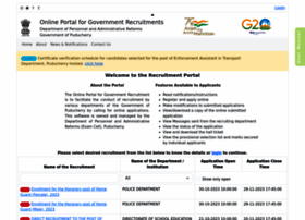 Recruitment.py.gov.in thumbnail