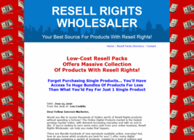 Resellrightswholesaler.com thumbnail