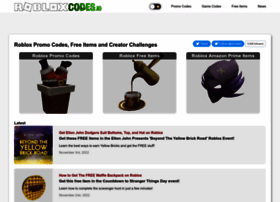 robloxcodes.io at WI. Roblox Promo Codes, Free Items, News and Guides