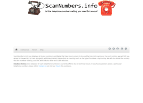 Scamnumbers.info thumbnail