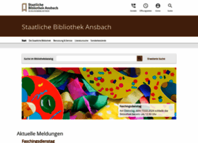 Schlossbibliothek-ansbach.de thumbnail