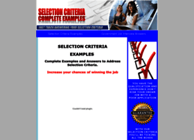 Selectioncriteria-examples.com thumbnail