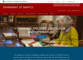 Semitics.cua.edu thumbnail