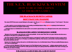 sexbj.com at WI. The S.E.X. Blackjack System
