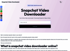 Snapchatvideodownloaderonline.com thumbnail