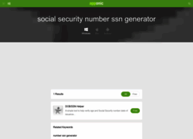 Social-security-number-ssn-generator.apponic.com thumbnail