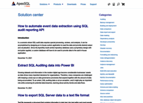 Solutioncenter.apexsql.com thumbnail