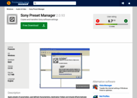 Sony-preset-manager.freedownloadscenter.com thumbnail