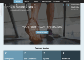 Specialtypodiatrycenter.com thumbnail