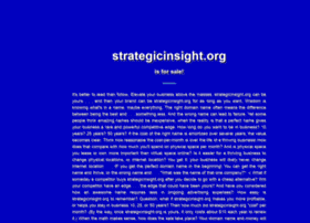 Strategicinsight.org thumbnail