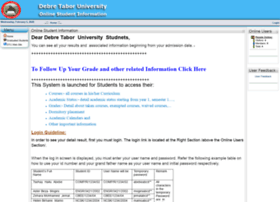 Studentinfo.dtu.edu.et thumbnail