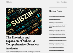 Subzin.com thumbnail