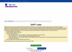 Swift-codes.india-banks-info.com thumbnail