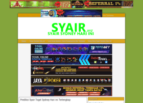 Syair.xyz At Wi. Prediksi Syair Togel Sydney Hari Ini Terlengkap - Prediksi  Syair Togel